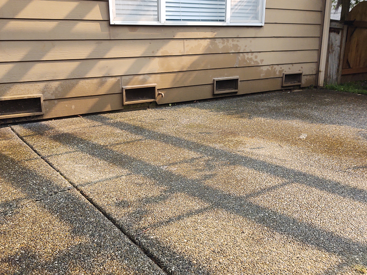 Woodinville Slabjacking Project Raise Sunken Patio